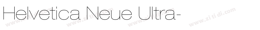 Helvetica Neue Ultra字体转换